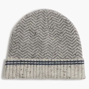 J. Crew Men's Herringbone Beanie Hat New